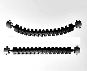 雙向螺旋橡膠托輥